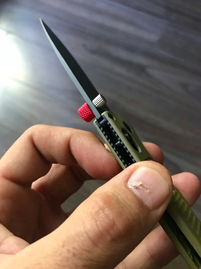 Benchmade Bugout CUSTOM Big Red Thumb Stud Etsy