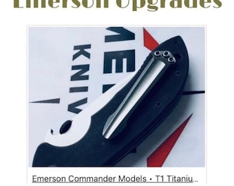 Modelos Emerson • 1x Clip de bolsillo de repuesto • Titanio 3D personalizado • Más modelos Emerson listados