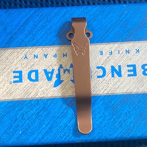 Fits Benchmade Griptilian ANODIZED BRONZE Replacement Pocket Clip • Custom Deep Carry Benchmade Models Listed Benchmade Upgrade Pocket Clip