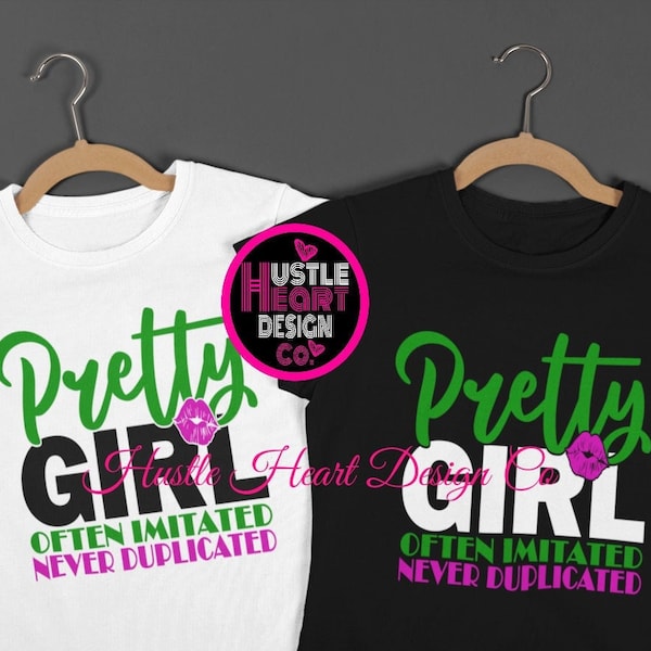 Pretty Girl Svg, J15 Svg, Devine 9 Svg, Sorority Shirt Svg, HBCU, Sorority Girl Svg, Pink and Green