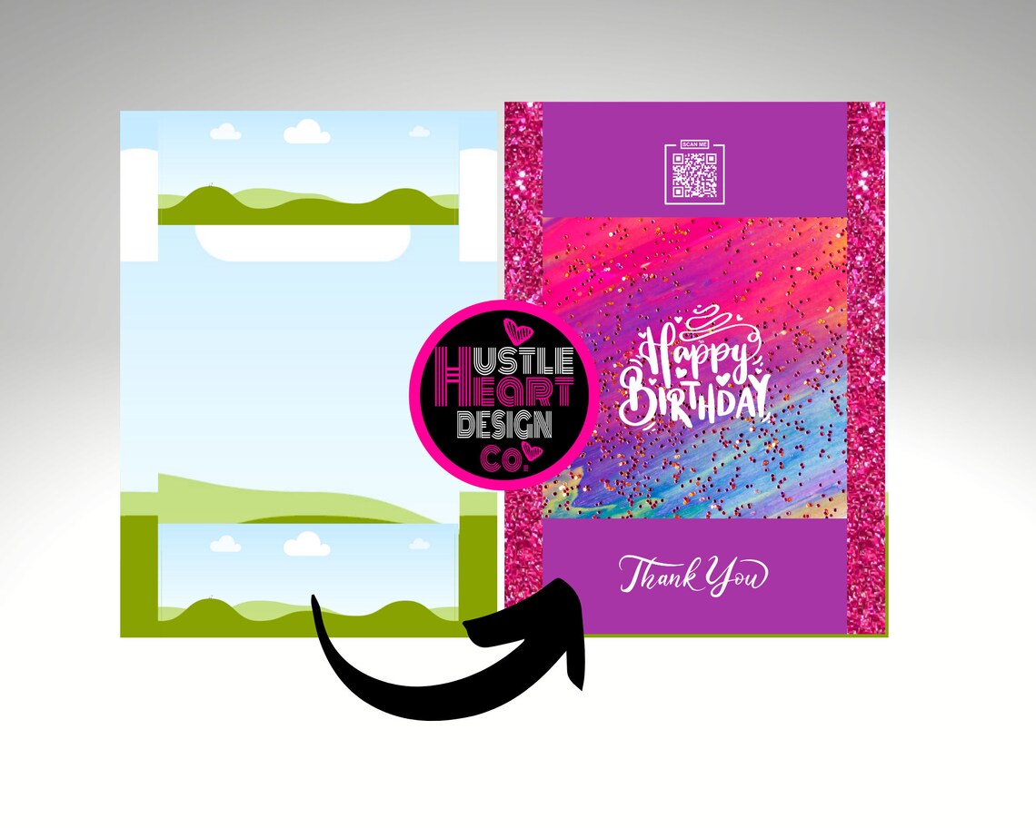 Crispy Rice Treat Wrapper Mockup for Canva, Party Favor Mockup, Add ...