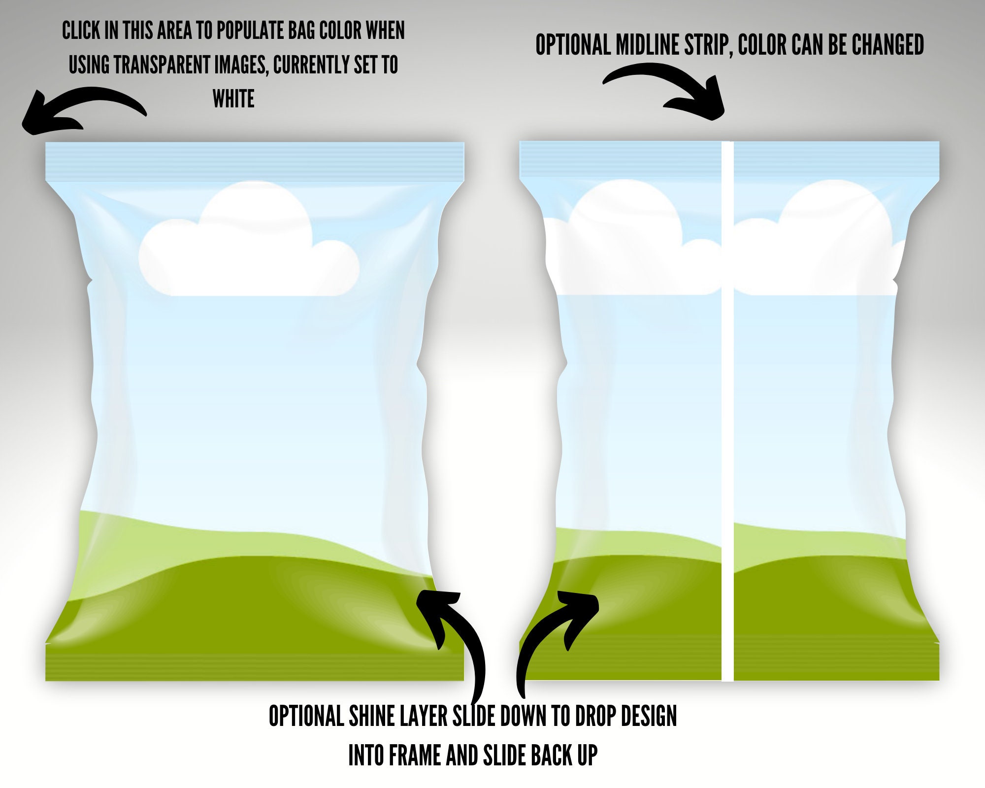 CANVA Chip Bag Template With Chip Bag Mockup Chip Bag Etsy