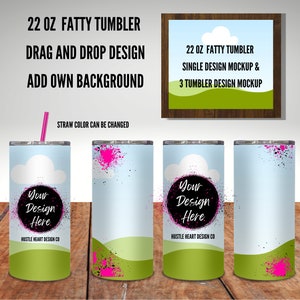 Hogg Fatty 22oz Tumbler Template Sublimation for Silhouette and Cricut 