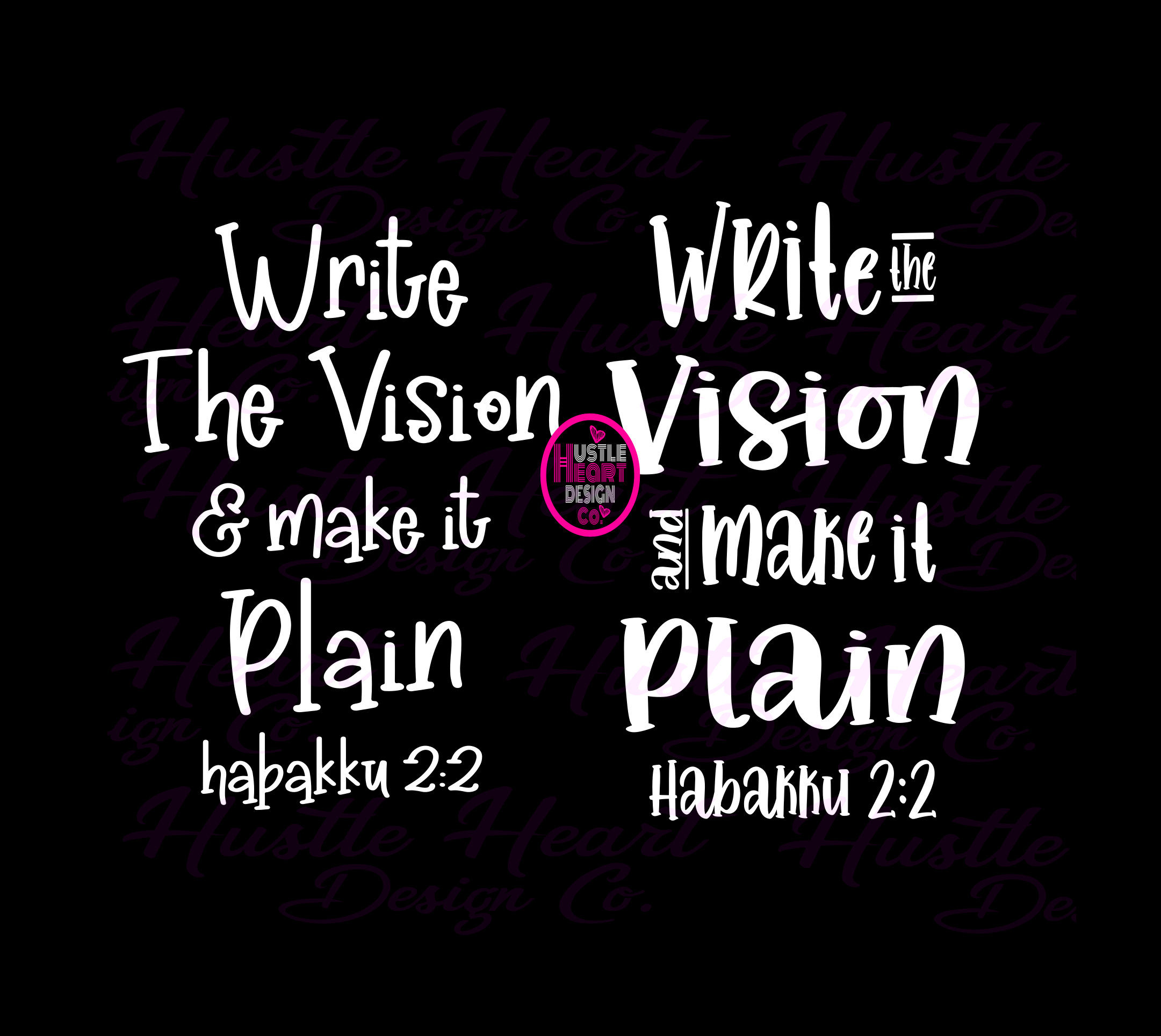 Christian Gifts | Write the Vision and Make It Plain: Habakkuk 2:2 Pink  Bible Journal Notebook Diary for Women and Teens | Inspirational Scripture
