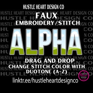 Fill your own faux embroidery Letters on CANVA  Drag and Drop embroidery  Letters PNG Editable Canva Frame Designs
