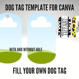 Dog Tag Template/Mockup, Make your own dog tag Canva Template, Drag and Drop Sublimation,  Canva Mockup, Custom Canva frame