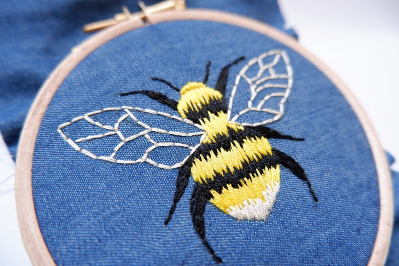 Bumble Bee PDF Embroidery Pattern Download Pattern Bumble - Etsy
