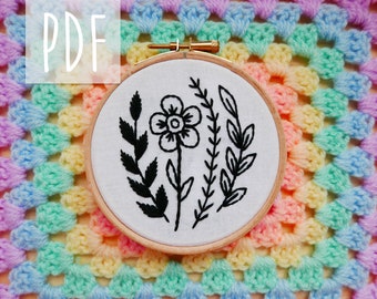 Mini Beginner | PDF Embroidery Pattern, PDF, floral embroidery