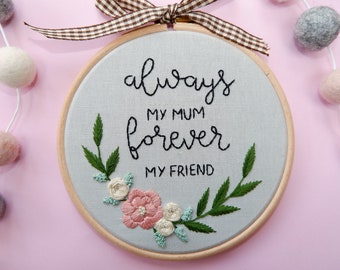Mothers Day | Embroidery Kit, floral embroidery kit, wreath embroidery kit, mothers day gift