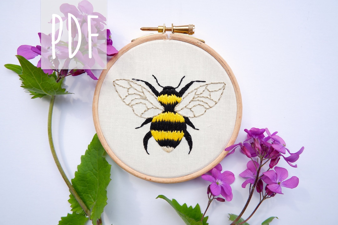 Bumble Bee | PDF Embroidery Pattern, Download Pattern Bumble Bee - Etsy