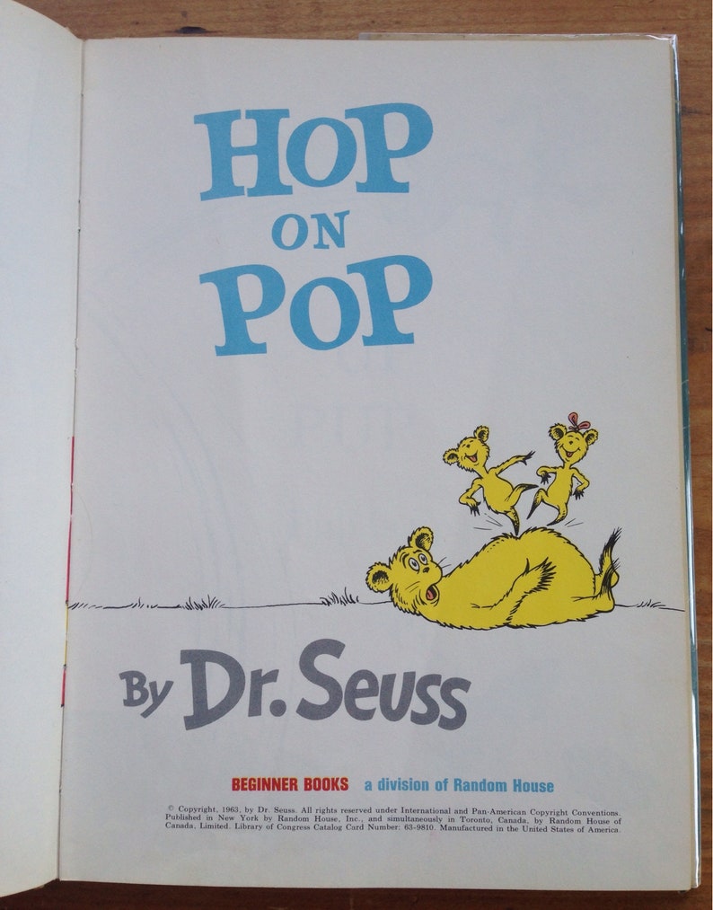 dr seuss hop on pop 1963 dr seuss hop on pop 1963