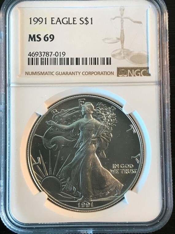 Certified Uncirculated Silver Eagle 2018 MS69 NGC