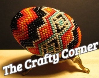 FLAMENCO, beaded egg cover tutorial