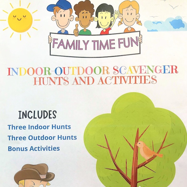 Scavenger Hunts for Kids--Fun Family Indoor-Outdoor Scavenger Hunts and Activities--Interactive Family Fun--Instant Download--80+ Activities