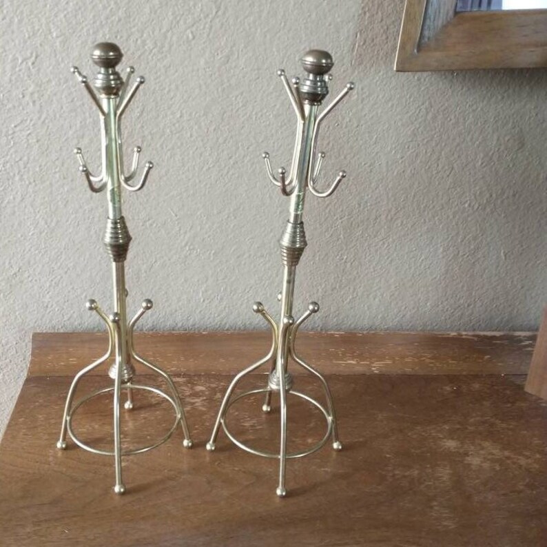 One Brass MCM Coat Racks Miniature Jewelry Display Vanity Etsy