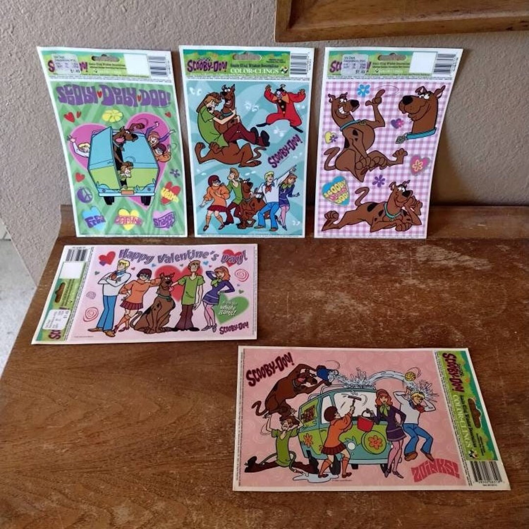 5 90s Scooby Doo Window Decorations Static Color Clings Etsy