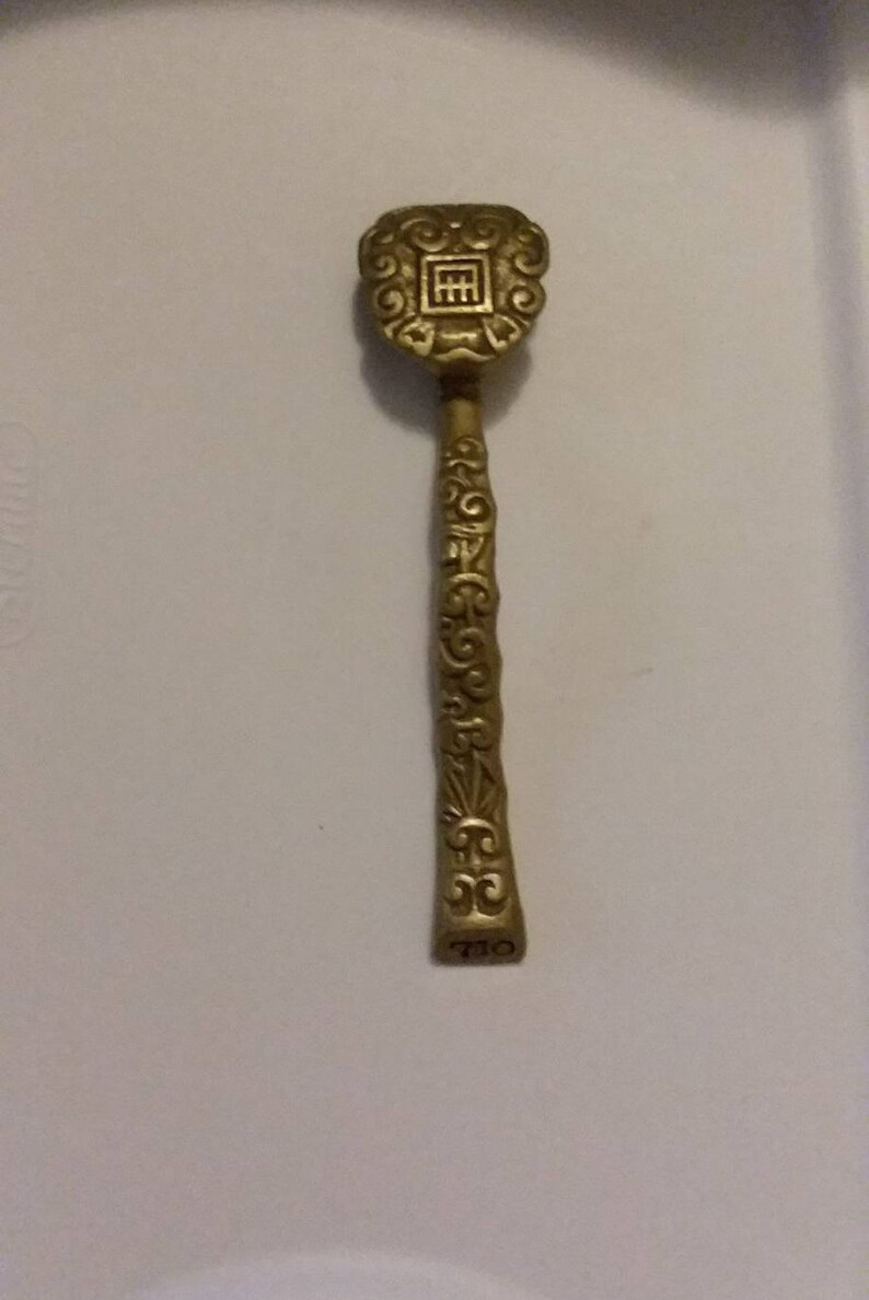 Vintage Brass Ambassador Taipei Hotel Room Key Bronze Wax Stamp