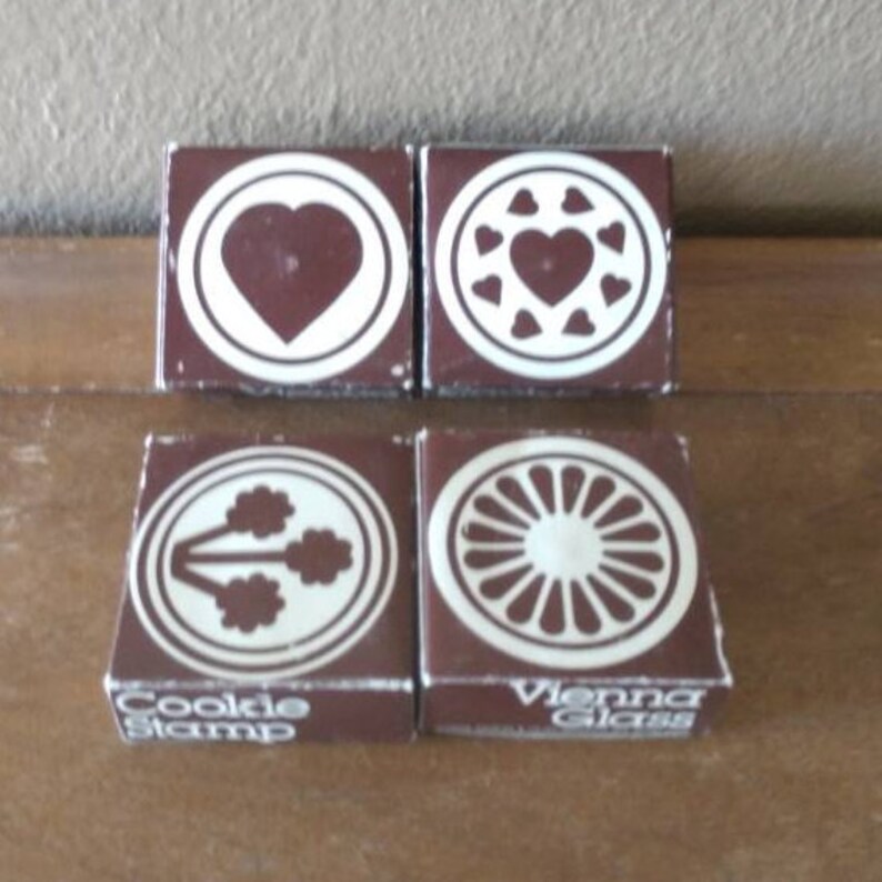 Vintage Alfred Knobler Vienna Glass Cookie Stamps with Boxes Etsy