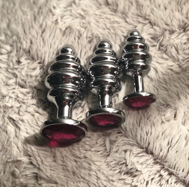 Butt Plug RIBBED BUTT PLUG 3 Sizes 5 Colors Anal Toy Anal