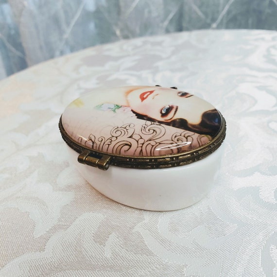 Flapper Jewelry Trinket Box, Ring Box, Art Deco - image 7