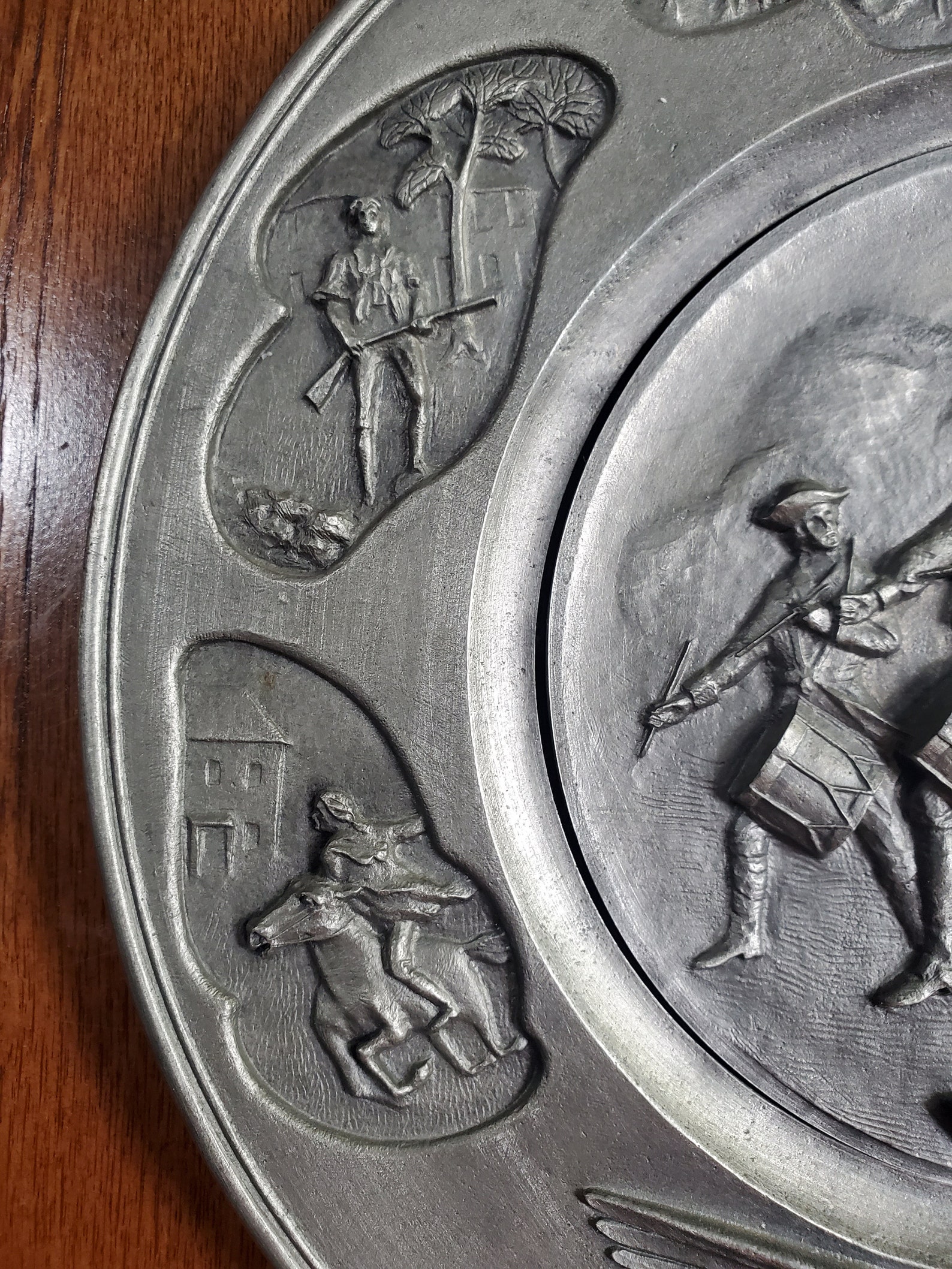 Hudson Bicentennial Pewter Plate/1776 1976 Commemorative Etsy