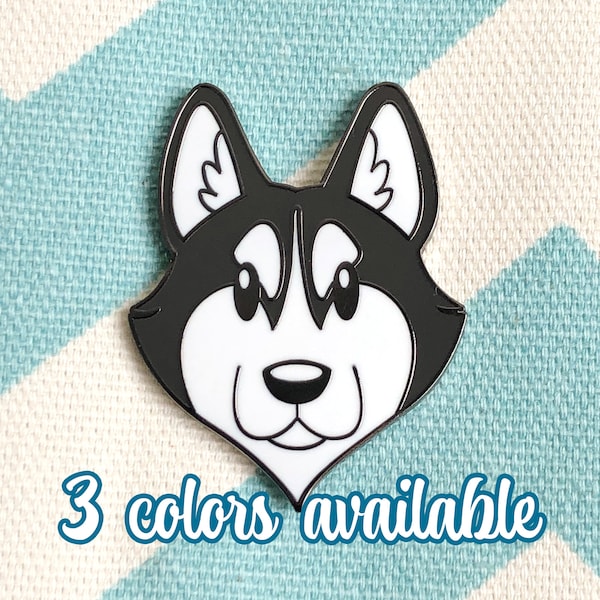 Siberian Husky Enamel Pin - Dog Breed Lapel Pin - 1.5 inch