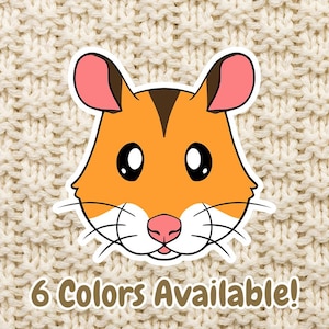 Hamster vinyl sticker - laptop, water bottle pet sticker - Syrian, Dwarf, White, Russian
