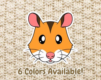 Hamster vinyl sticker - laptop, water bottle pet sticker - Syrian, Dwarf, White, Russian