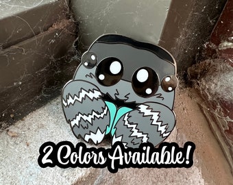 Regal Jumping Spider Enamel Pin - Exotic Pet Pin