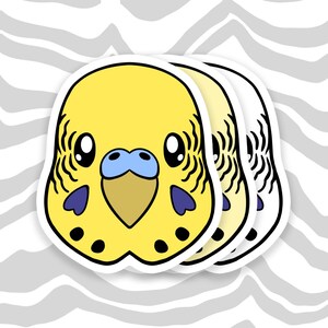 Budgerigar Budgie Parakeet Vinyl Sticker - Waterproof Bird sticker