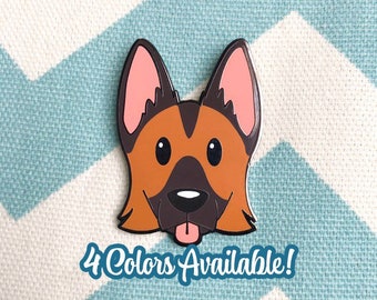 German Shepherd Enamel Pin, Dog Lover Gift