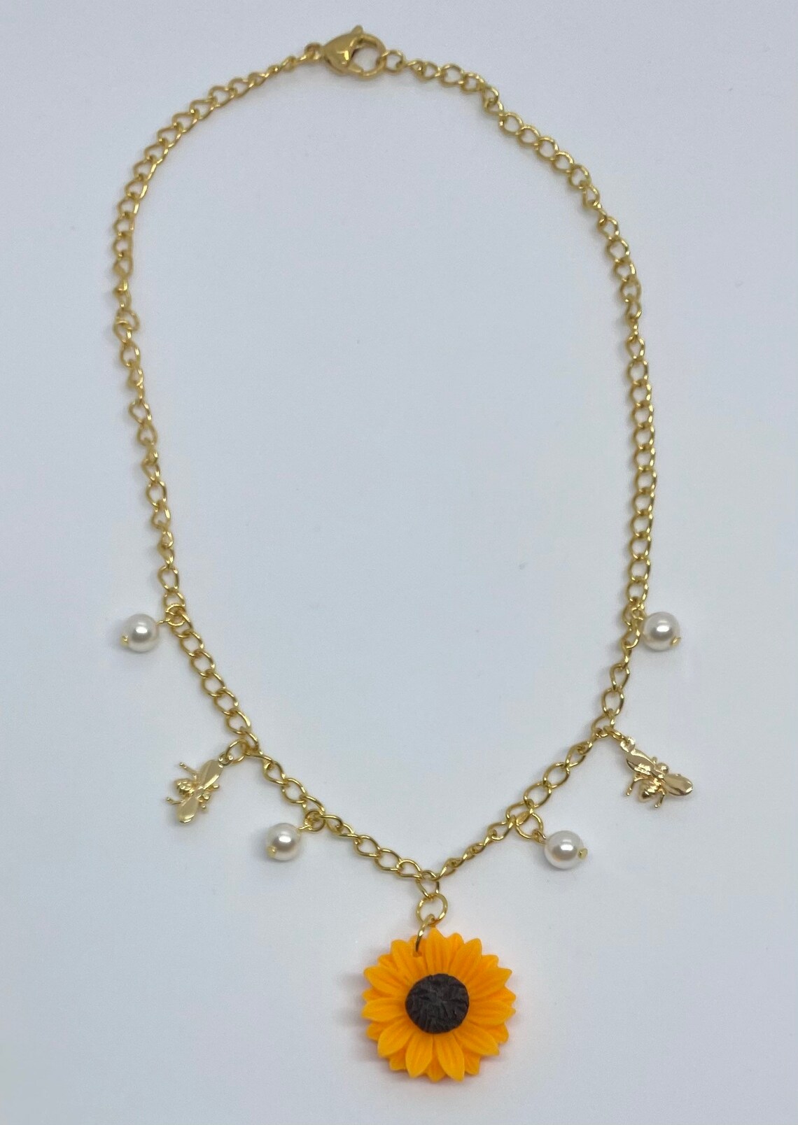 Sunflower choker gold sunflower charm sunflower necklace Etsy