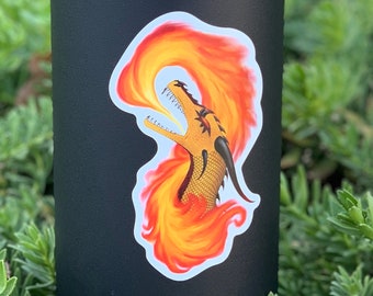 Waterproof Scratch Resistant Dragon Sticker Hydroflask Water Bottle Sticker or Laptop Sticker