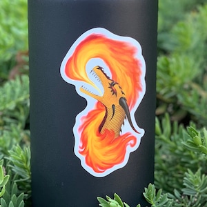 Wasserdichter, kratzfester Drachen-Aufkleber für Wasserflasche oder Laptop-Aufkleber