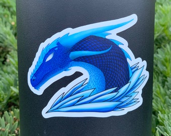 Dragon Sticker, Dragon Decal, Laptop Sticker, Laptop Decal, Hydroflask Sticker, Waterproof Sticker, Water Bottle Sticker