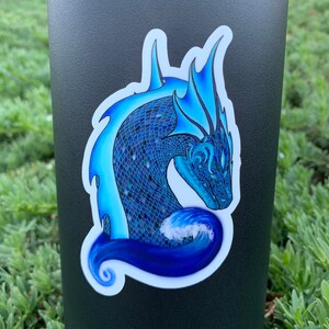 Dragon Sticker, Dragon Decal, Laptop Sticker, Sea Dragon, Water Dragon, Waterproof Sticker, Laptop Decal, Water Bottle Sticker