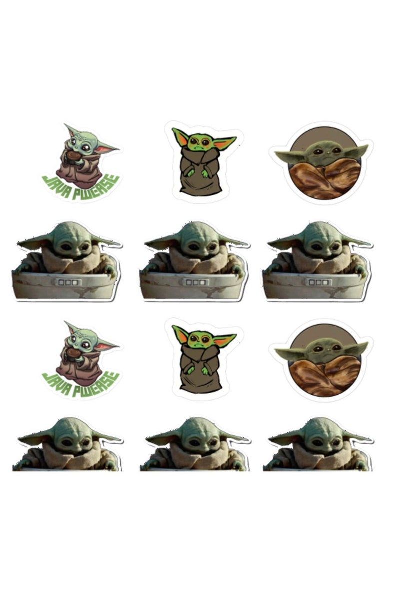 baby yoda printable sticker sheets pdf jpg 4x6 2 sheets