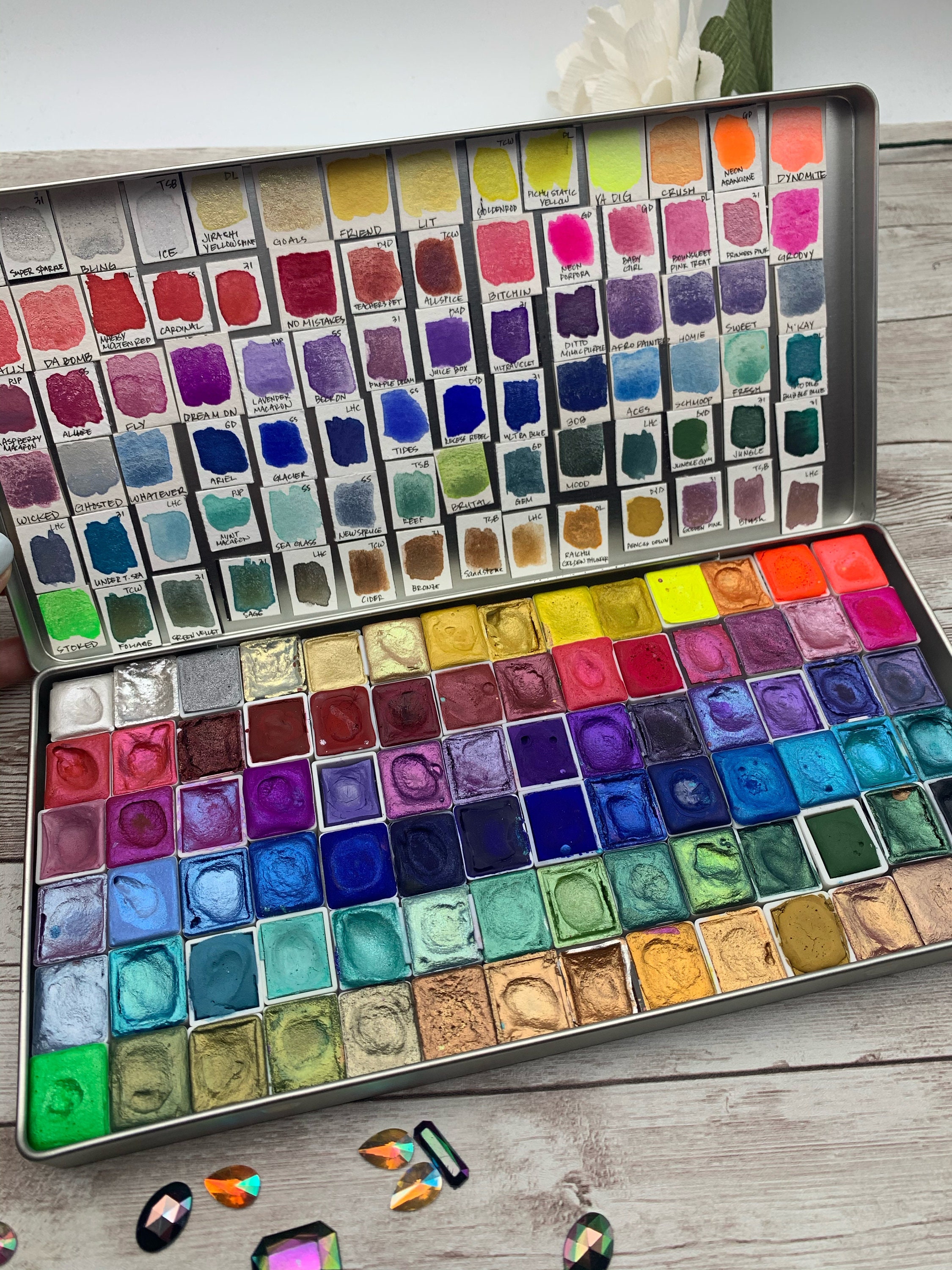EMPTY Watercolor Tin Holds 84 Half Pans OR 48 Full Pans Etsy
