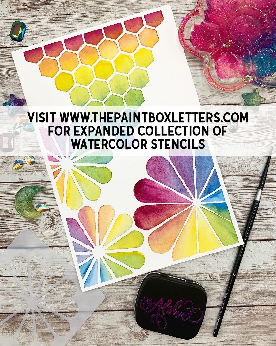 Color Wheel Stencil Set Includes 3 Stencils Color Wheel Etsy