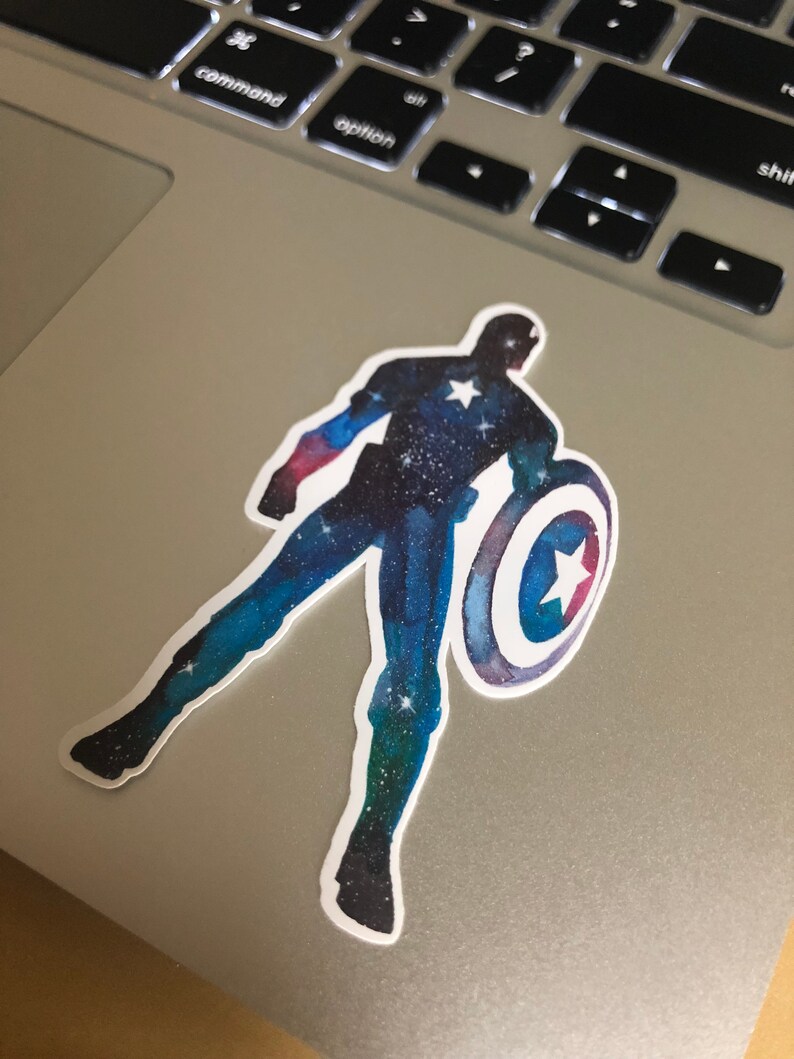 Waterproof Captain America Vinyl Sticker Laptop Decal Etsy