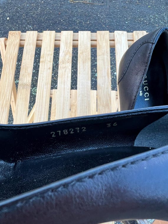 Scarpe col tacco nere Gucci vintage taglia 36 US Italia