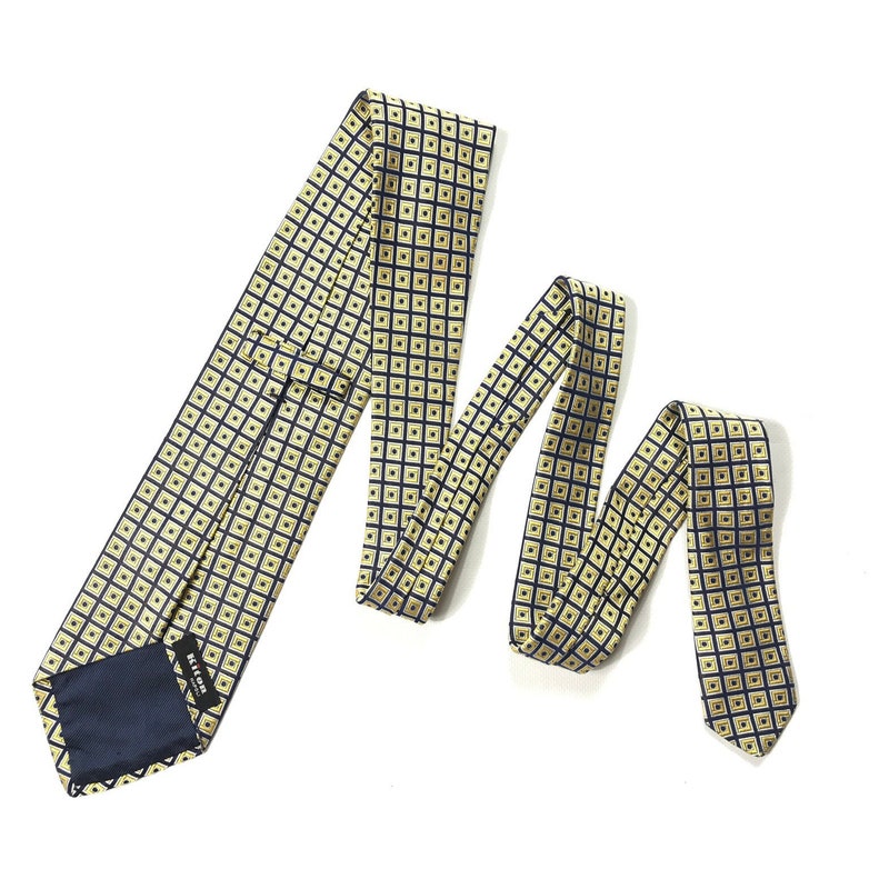 KITON Napoli silk suit tie necktie classic men's gold maroon 7 fold