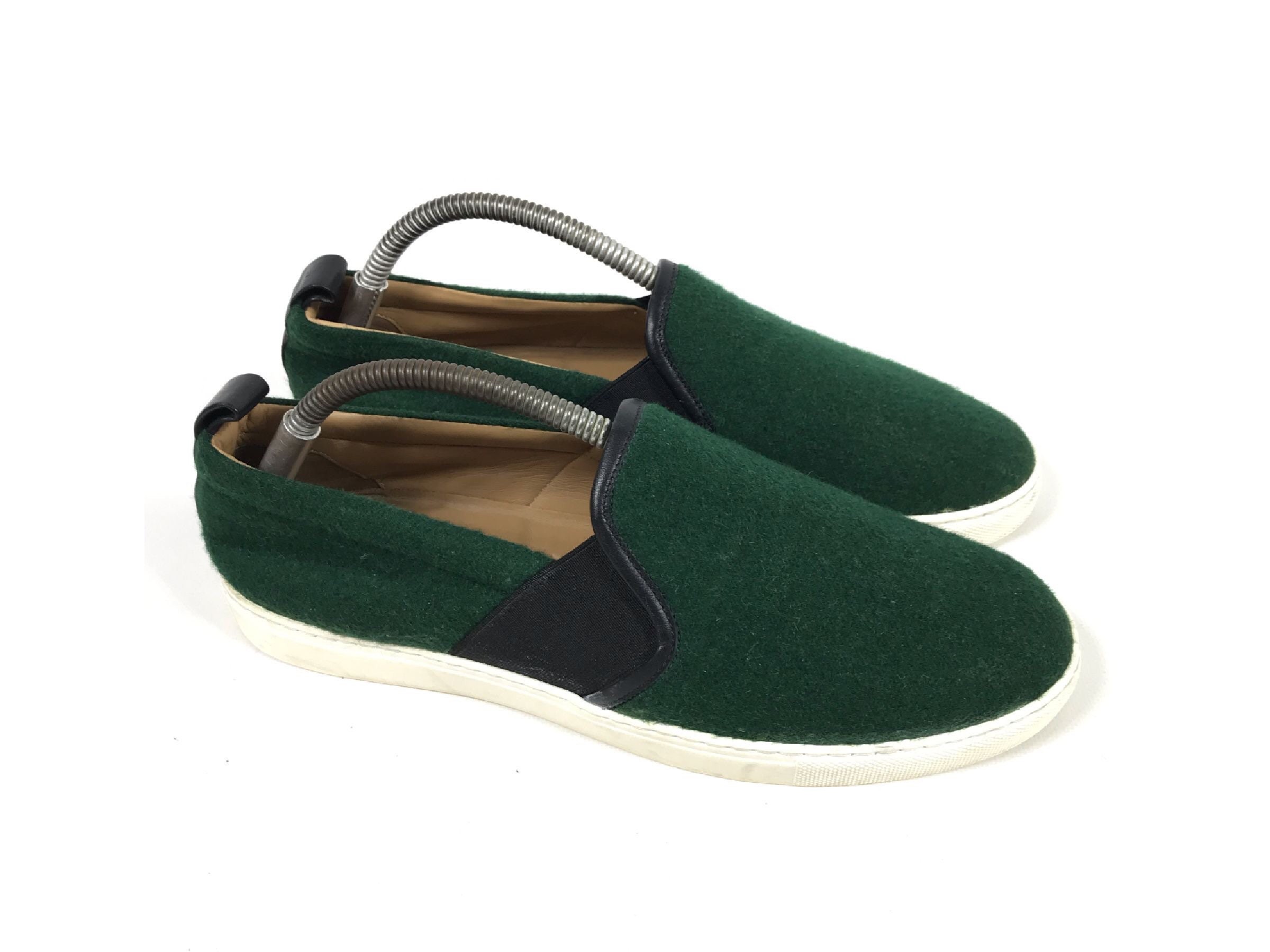 Vintage Bally Green Slip on Shoes - Etsy
