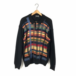 Vintage CARLO COLUCCI Multicolored Knit wear Sweater made in Italy