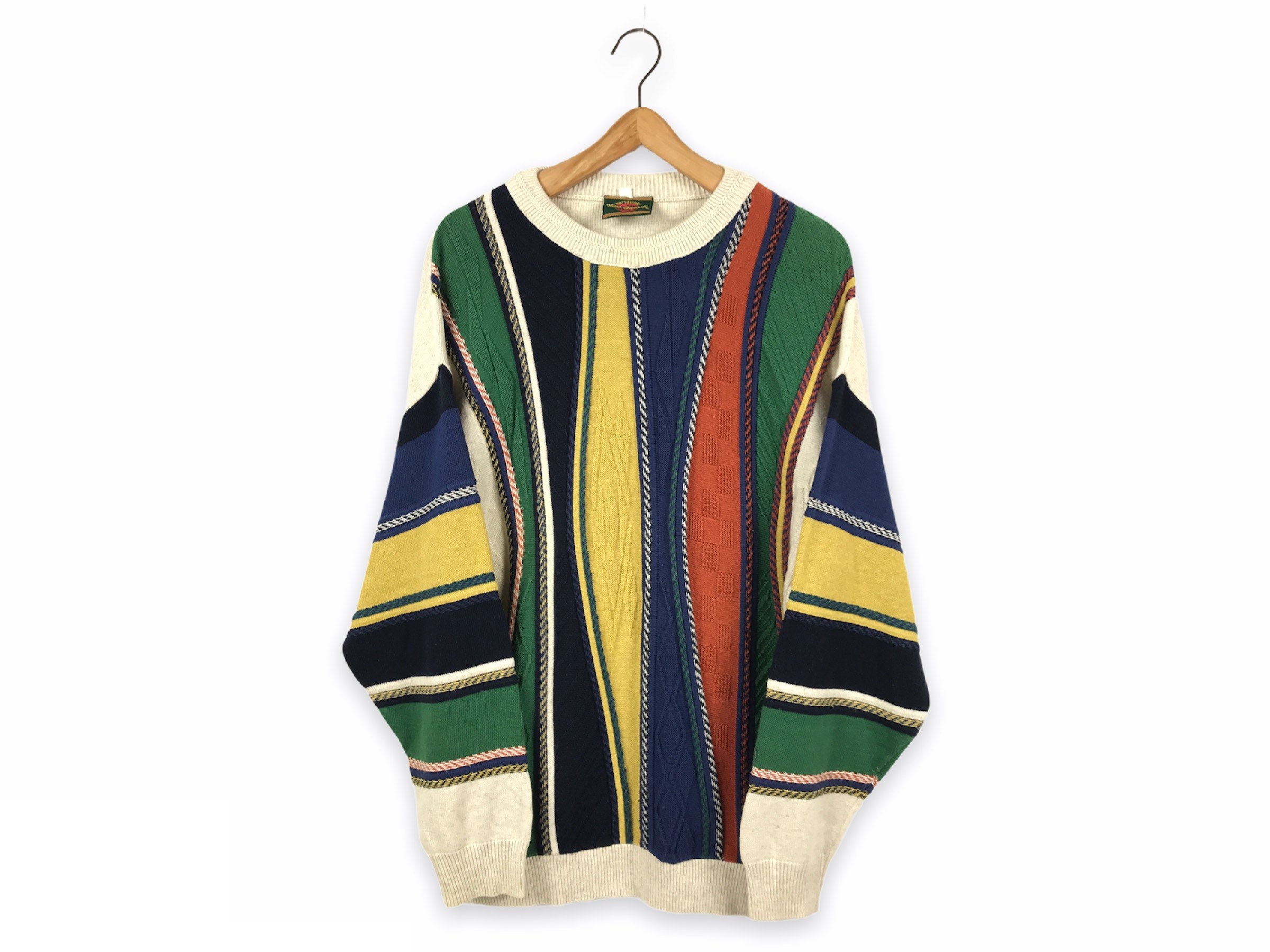 Vintage Coogi Style Sweater knit wear retro mens clothing Etsy