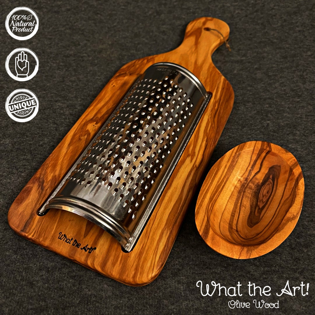 Parmesanreibe Aus Olivenholz 11cm - Handgefertigt In Italien Von Mastro Leonardo