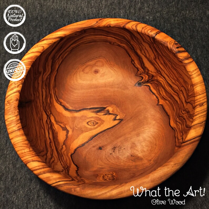 Salad Servers Olive Wood Salad Bowl What The Art U00ae Olive Wood Olive Wood Romana L Gift Approx U00d8 23 25 X U2191 9 13 Cm Kitchen Dining Home Living