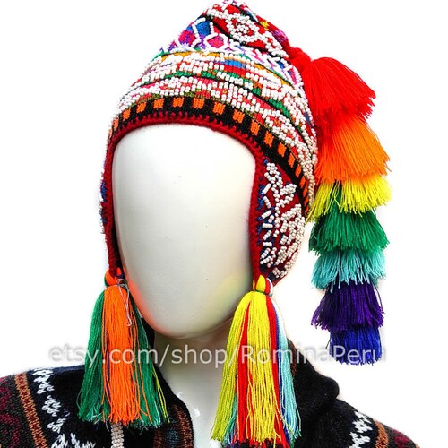 Genuine Peruvian Hat Unisex Peruvian Hat Handknitted Etsy