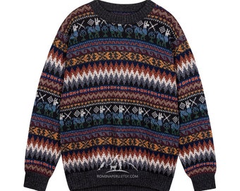 Herren Pullover 100% Alpaka, Pullover Rundhals, Pullover Alpaka superfine, Boho Pullover, Pullover Pullover.