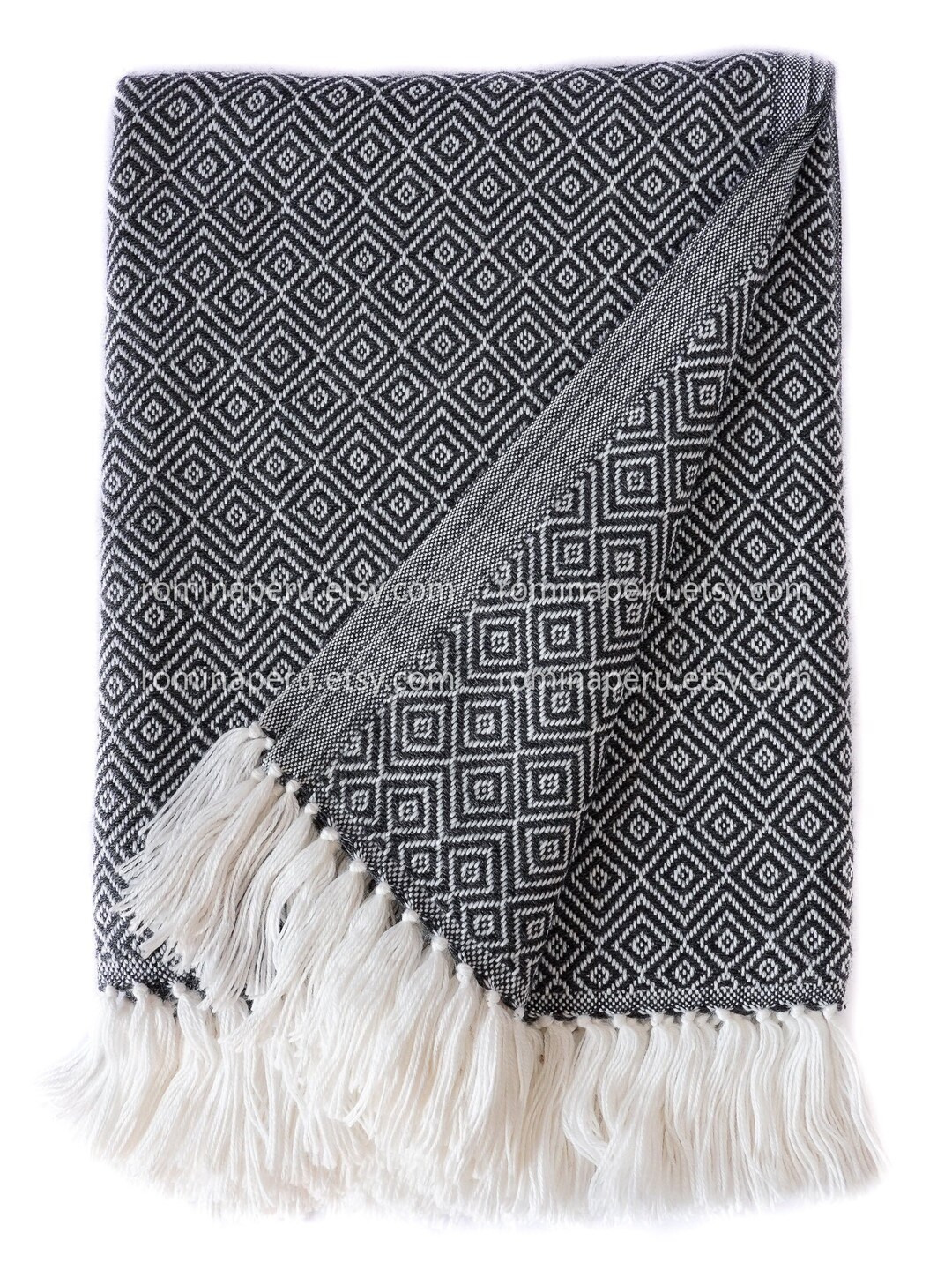 Dark Gray Blanket Alpaca Luxury, Alpaca Throw Blanket, Premium Alpaca